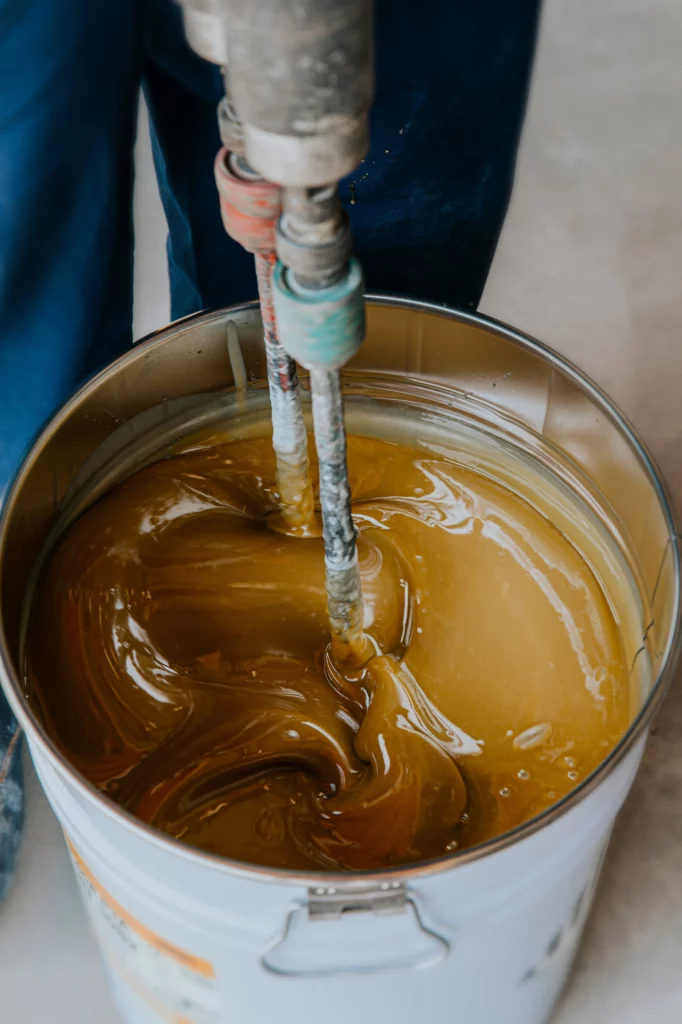 Mixing Metallic Epoxy with Houston Floor Coatings
