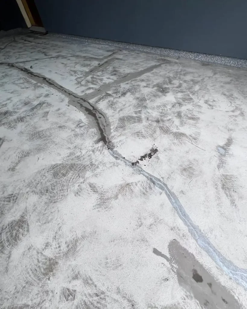 Surface Preparation on Garage in Houston Texas by Houston Floor Coatings