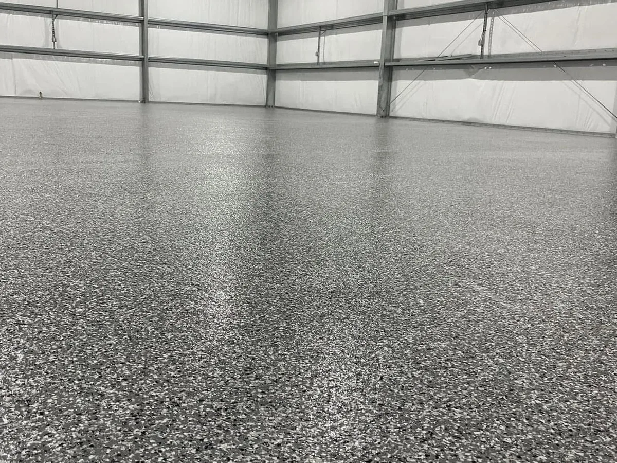 Epoxy garage floor coating in a Friendswood, TX home
