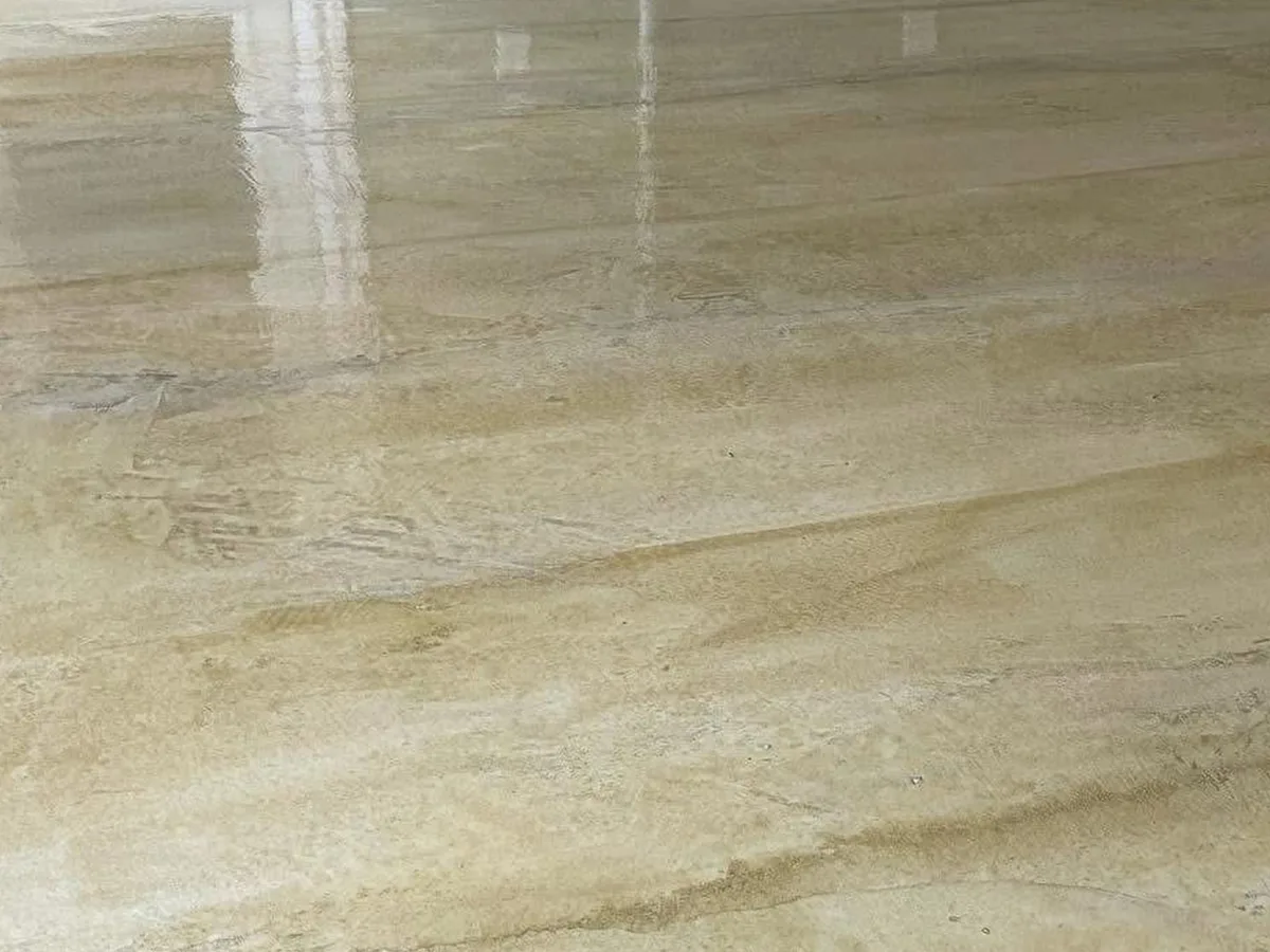 Seamless microcement overlay floor in a modern Houston home
