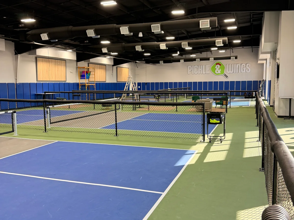 Polyaspartic epoxy on indoor sports courts in Pearland, TX