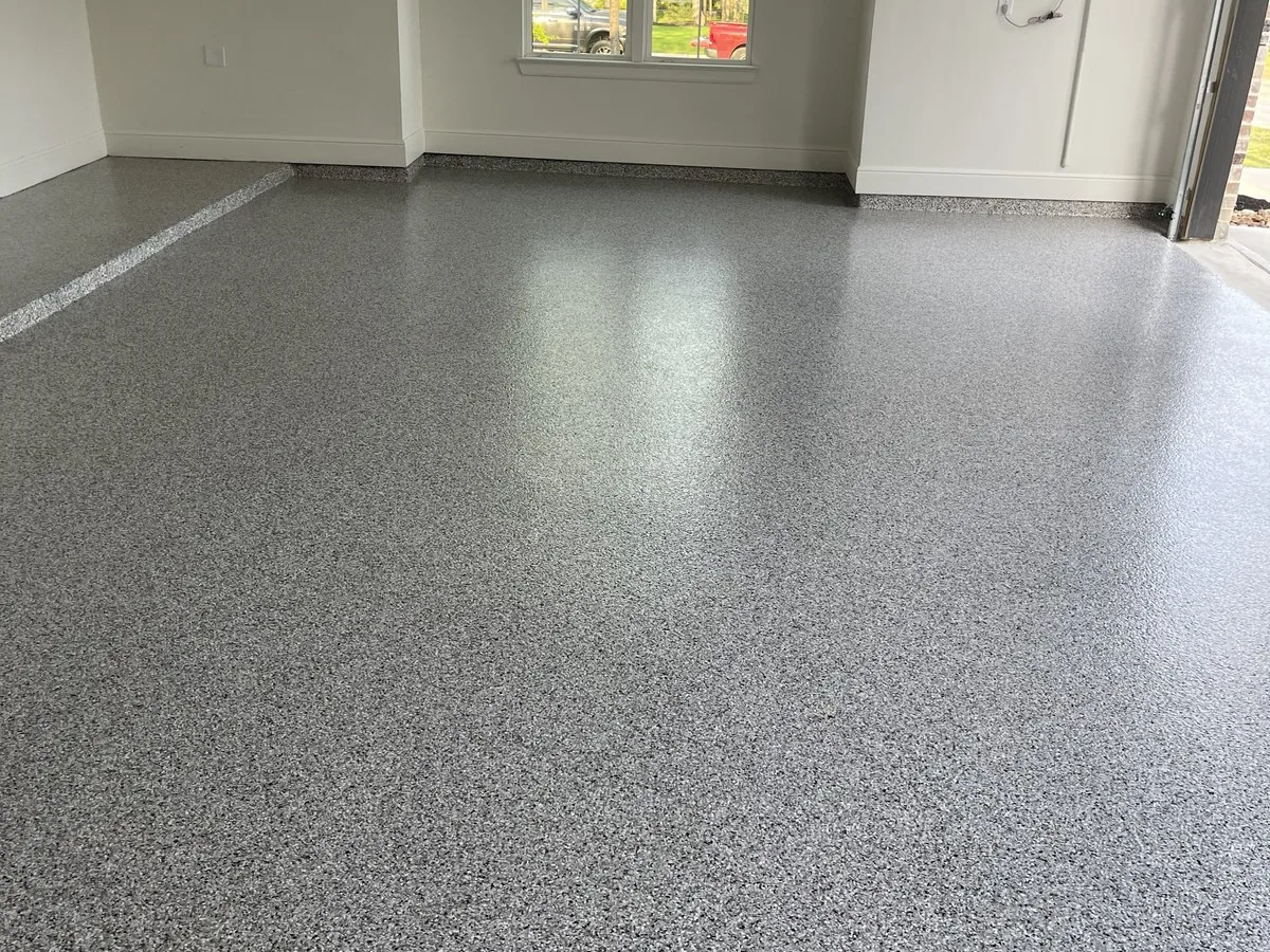 Epoxy garage floor coating in a Spring, TX home near the Grand Parkway