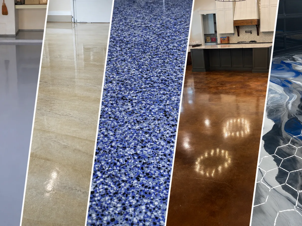 Polished concrete floor in a Houston commercial space